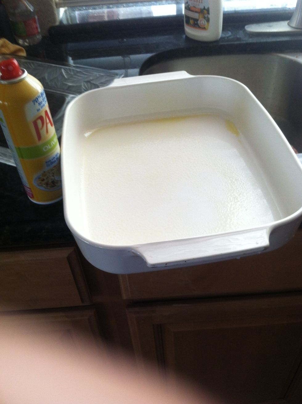 Get your pan and oil it.