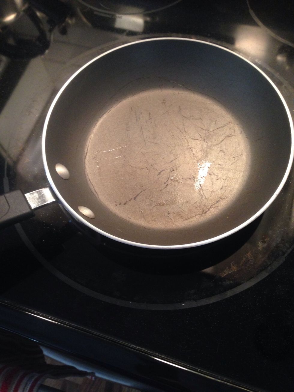 get your pan and turn it all the way up