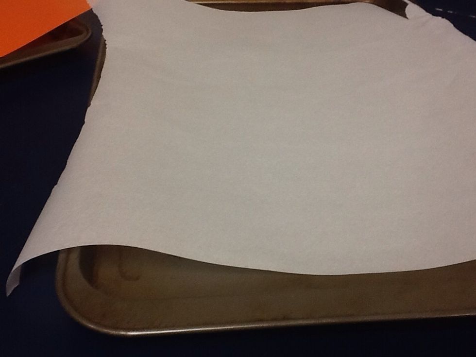Get your pan ready and line it with parchment paper