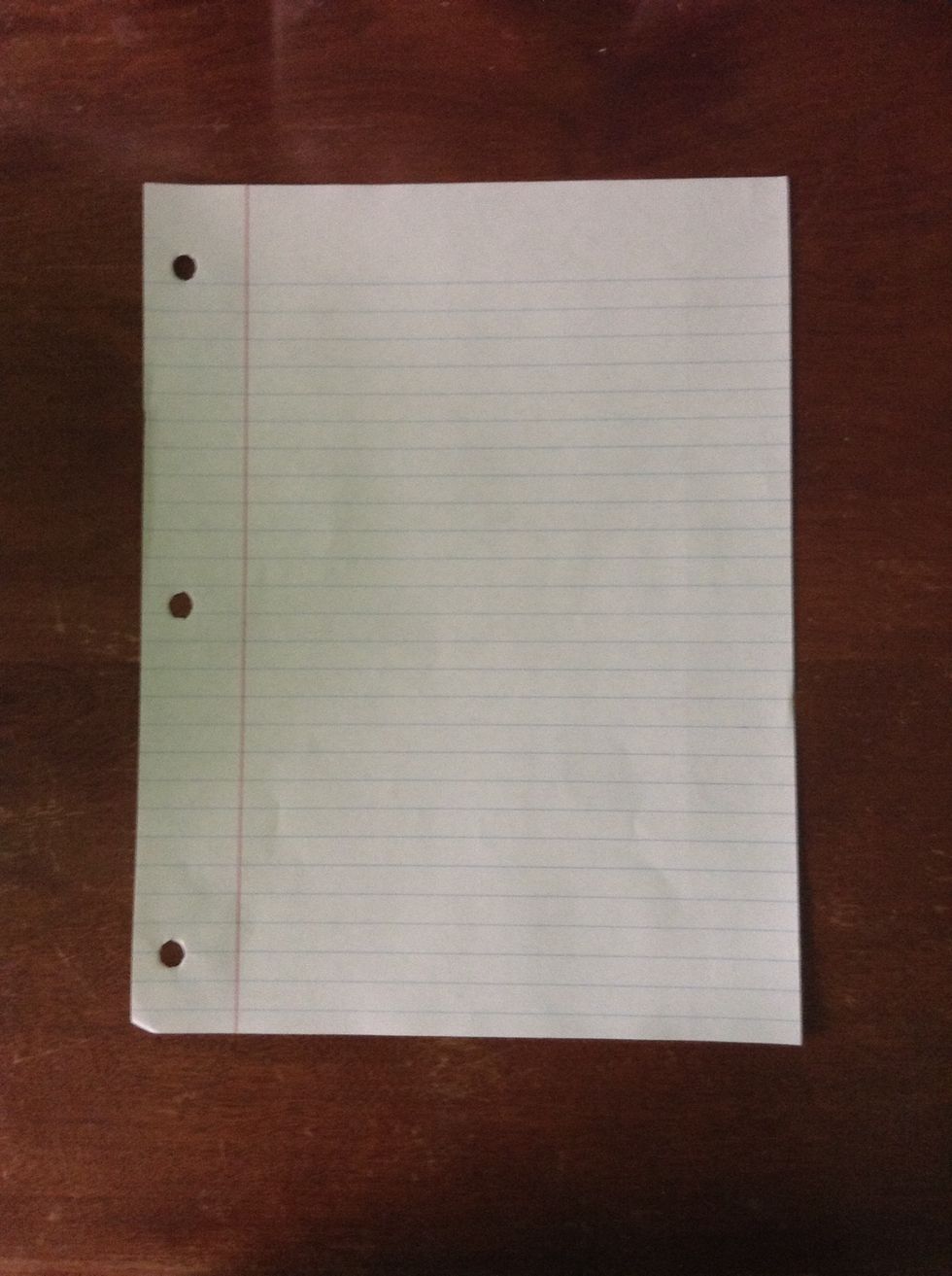 Get your paper (this is when you'd write your note)
