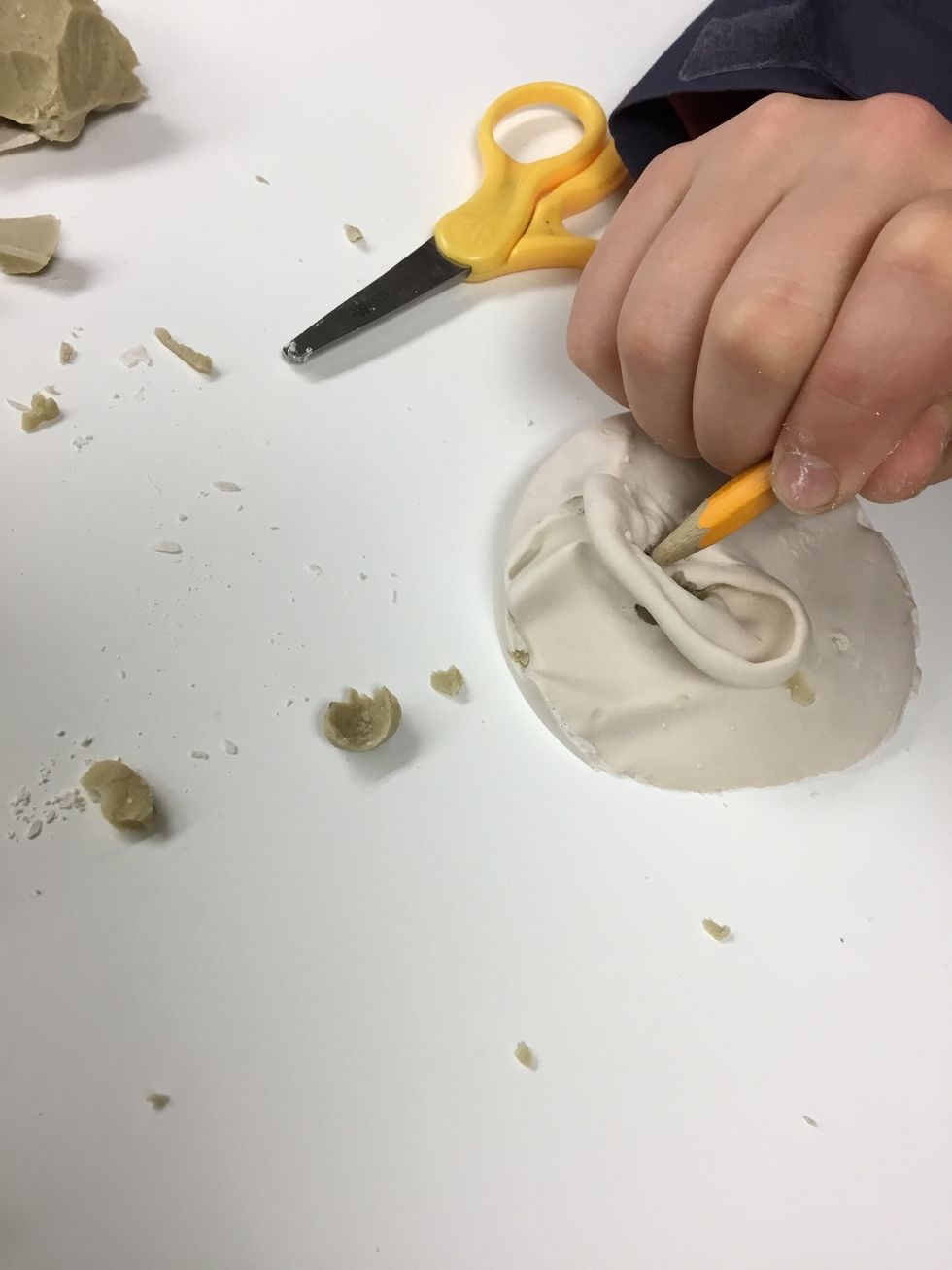 Get your pencil and scrape out the inside