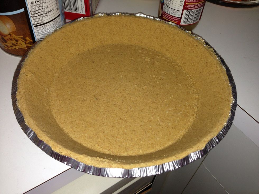 Get your pie crust ready. I have also used the chocolate Oreo type of crust with good results.