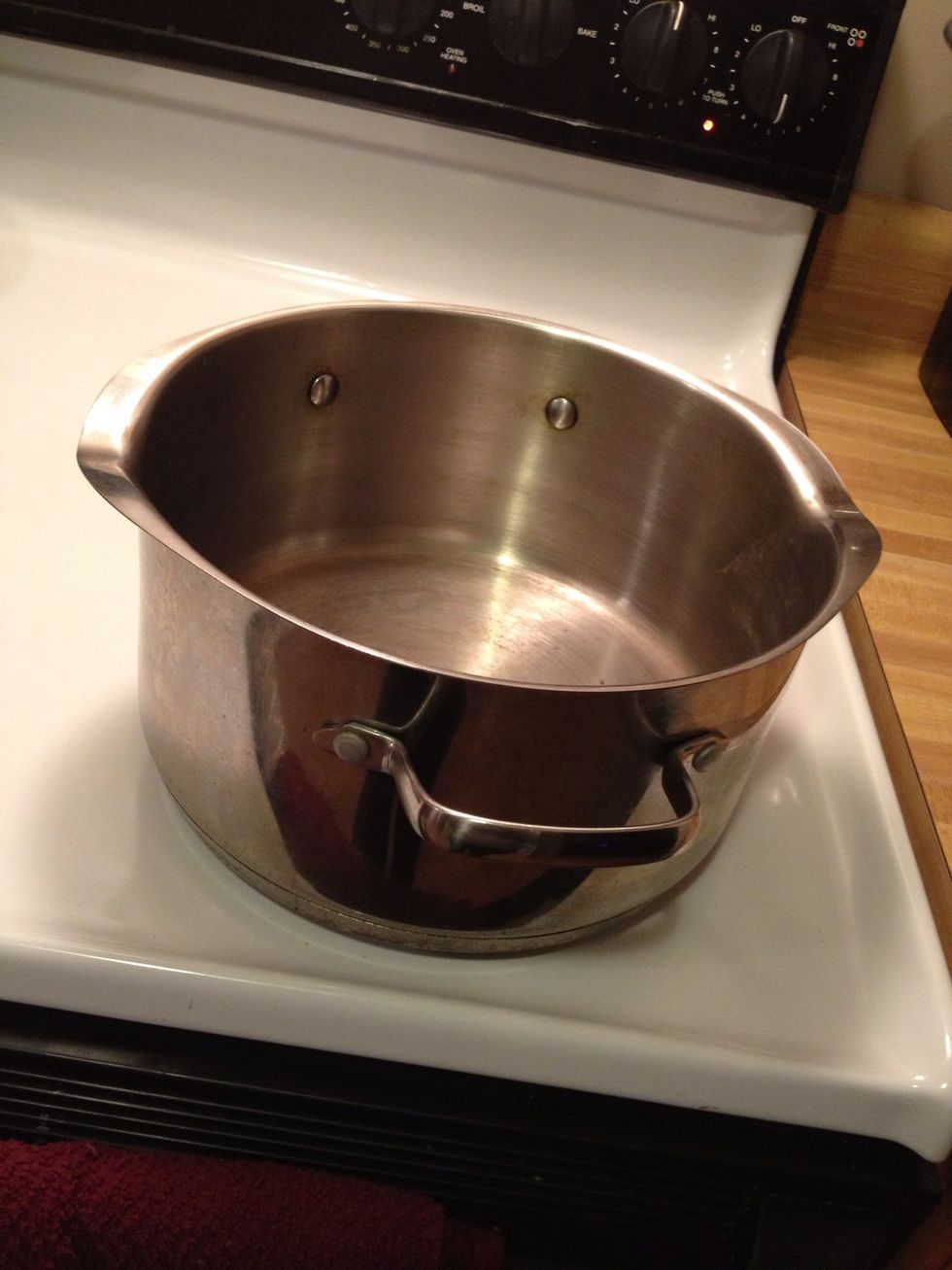 Get your pot going over medium heat.