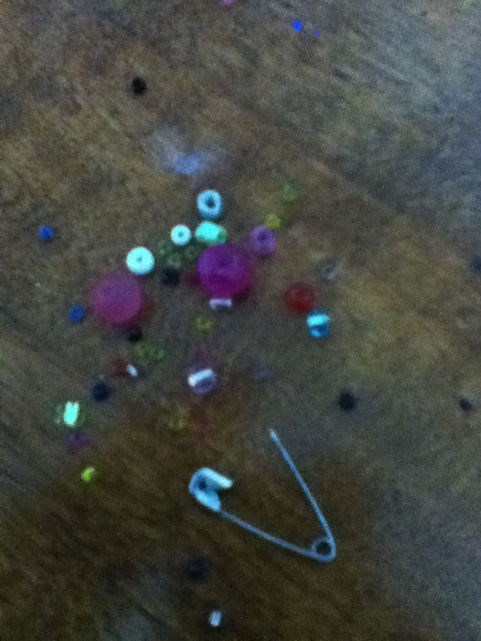 Get your safety pin and a bunch of pretty beads