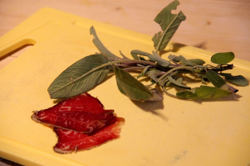 Get your sage and your dried meat (prosciutto)