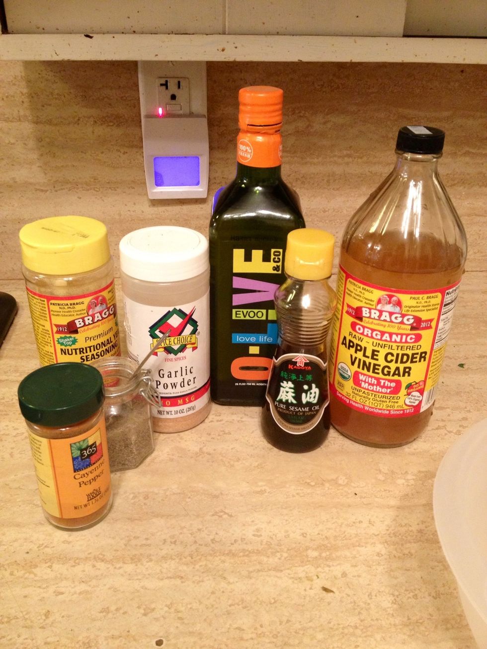 Get your seasonings ready. (Liquid aminos not pictured)