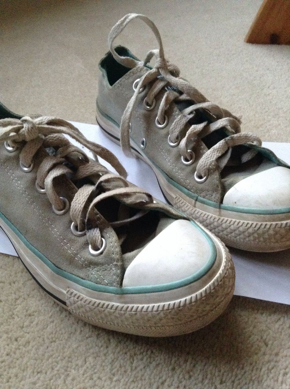 Get your shoes. Mine are old converse that still fit