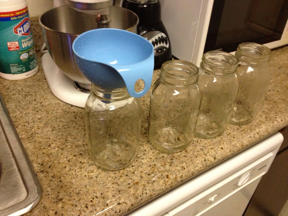 Get your sterilized jars ready to fill.