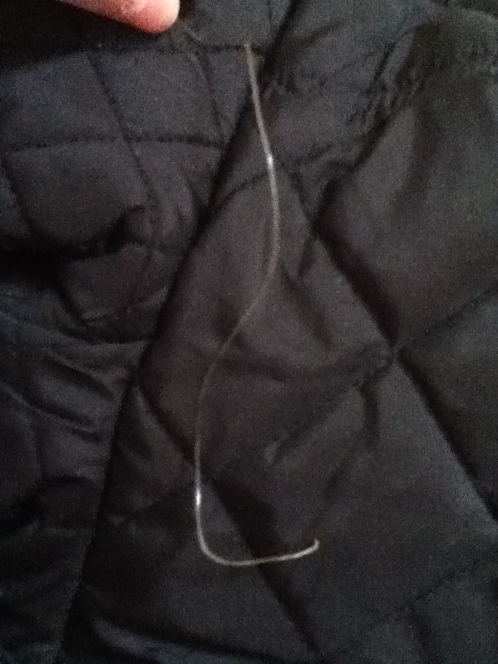 Get your string and tie a knot at one end