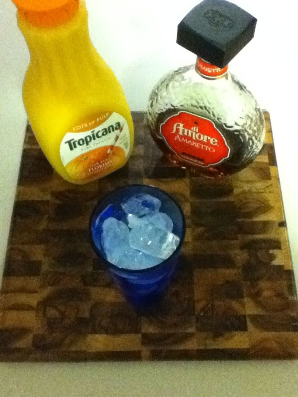 Get your stuff together, playa. Fill the glass with ice.