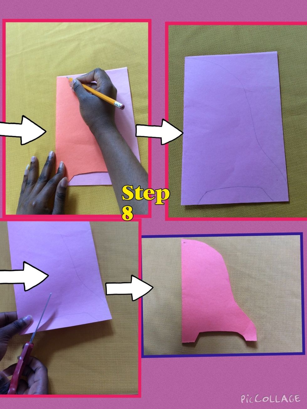 Get your template and your construction paper, trace it and cut it. Do this for all 15 construction paper.