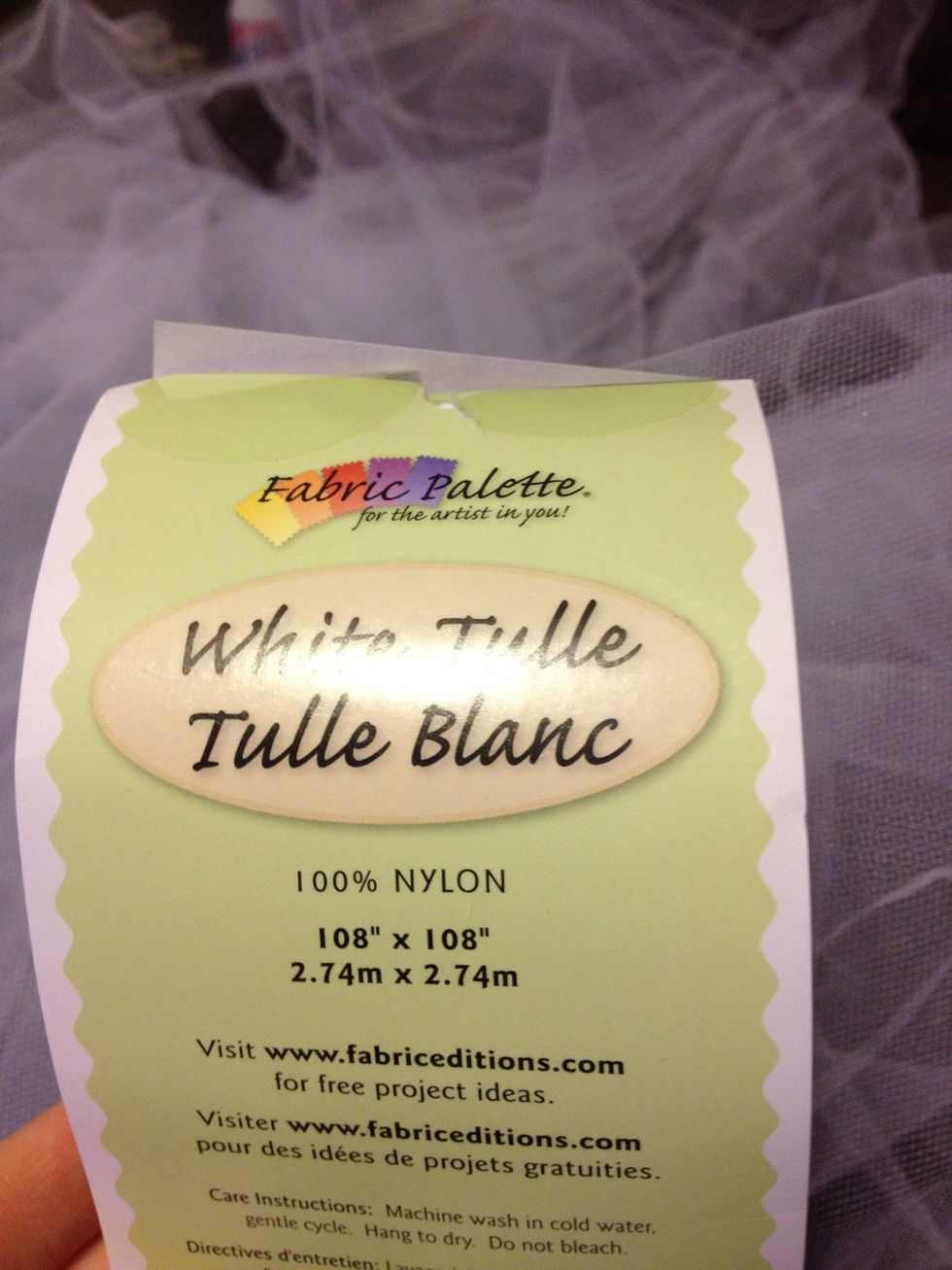 Get your tulle or something comparable for the sachets. I found this at Walmart but I probably used less than half of it.