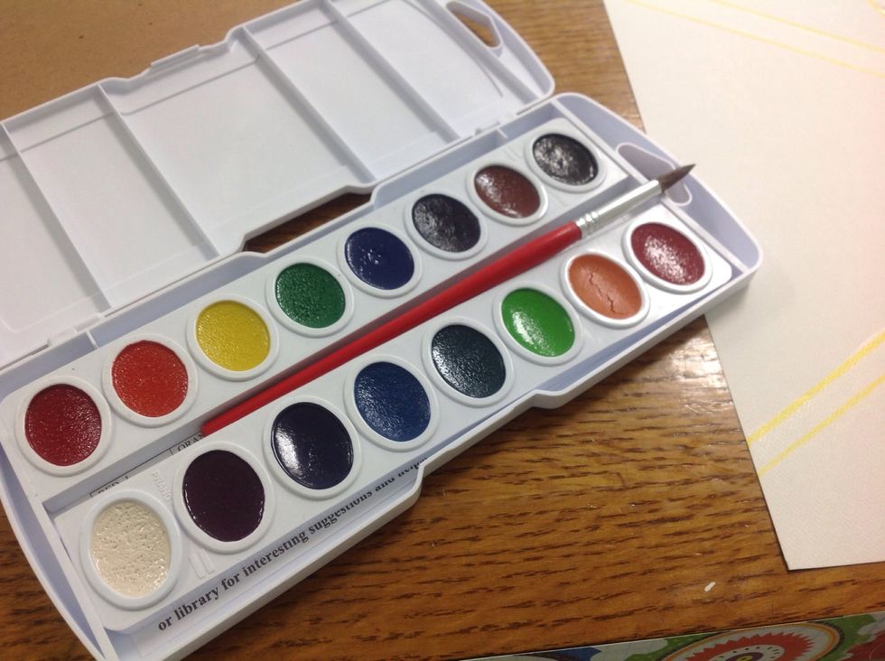 Get your watercolor paints. Any kind will work.