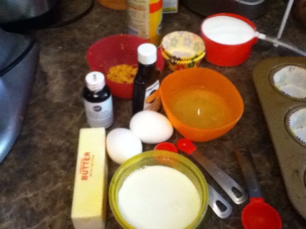 Get your wet ingredients ready to go.