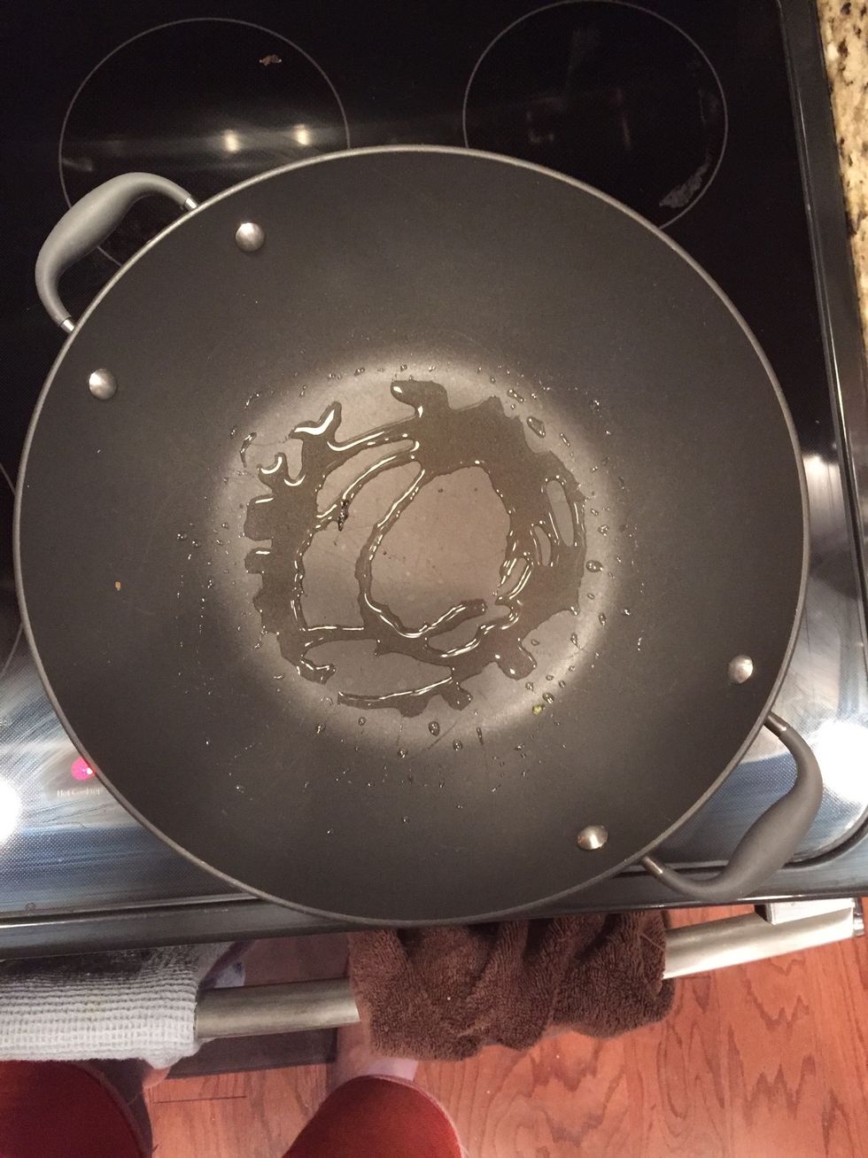 Get your wok nice and hot.