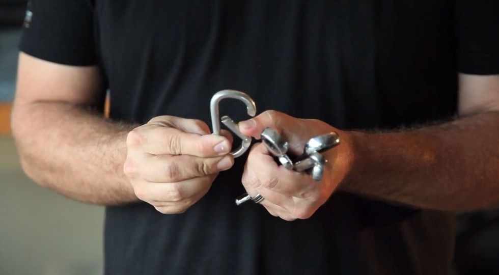 Get your wrenches and carabineer.