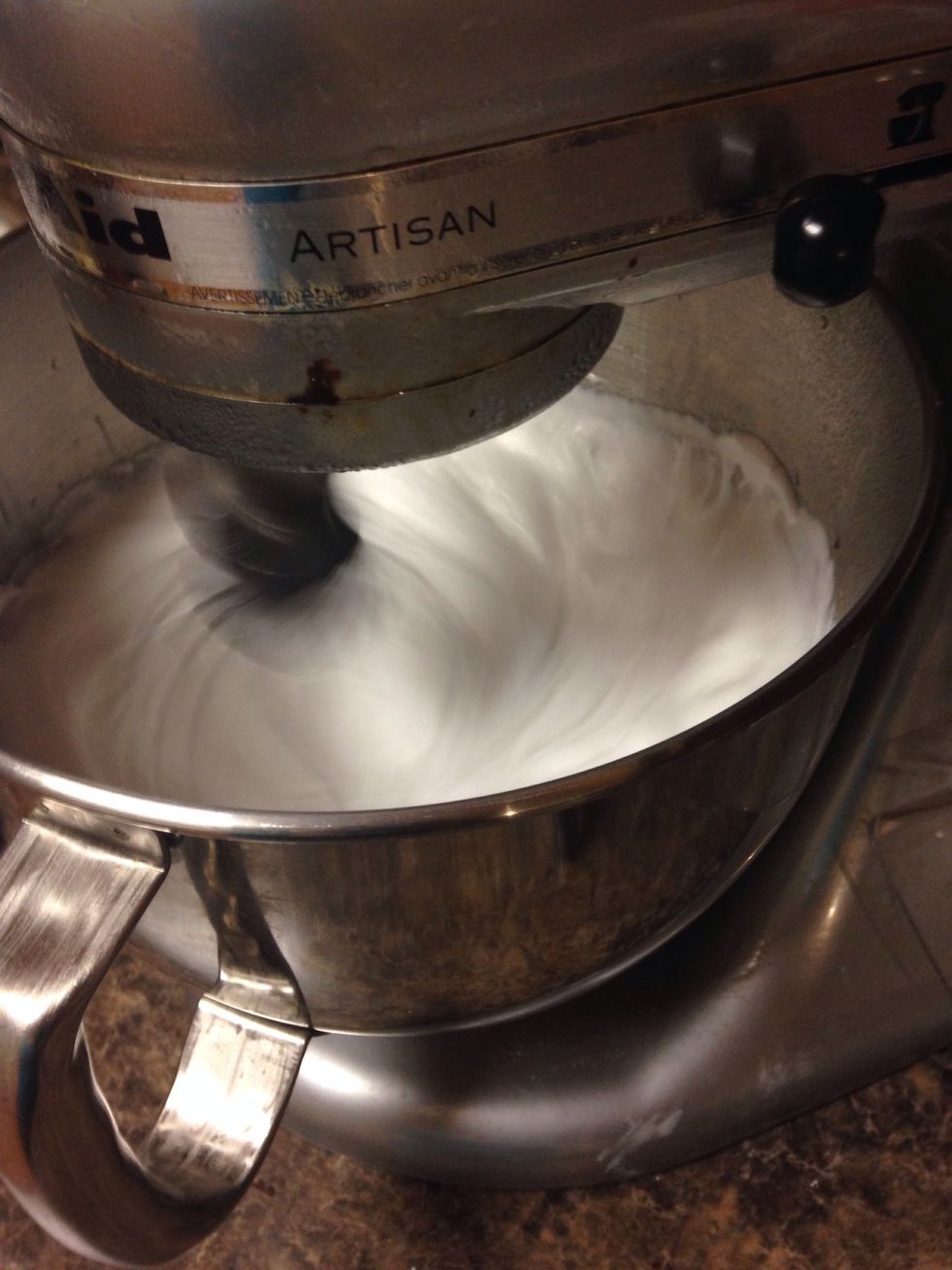 Getting closer. At about the 9 minute mark, add the vanilla. I added a dash of peppermint extract too.