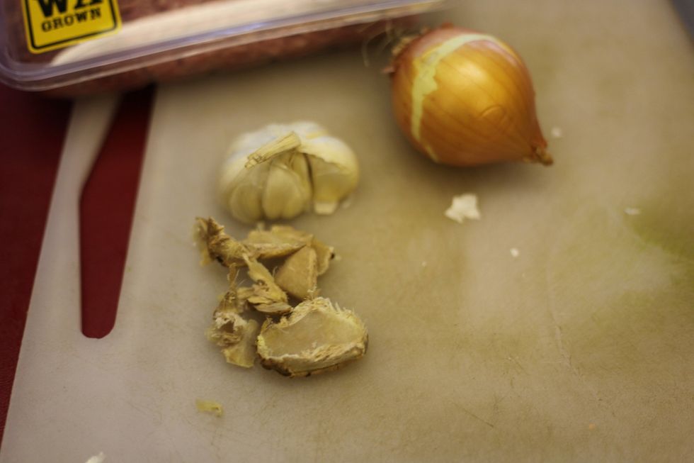 Ginger is quite strong so just use a small part. Chop finely or mince it if you have the machines.