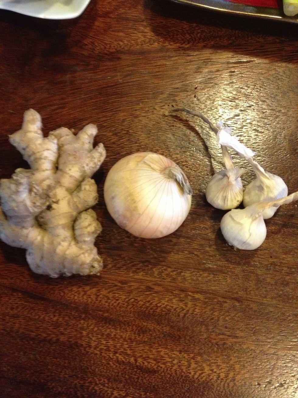 ginger, onion & garlic