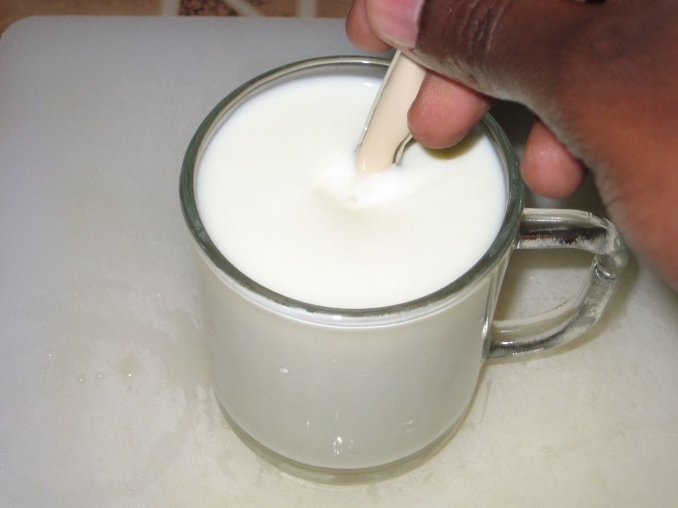 Give a good stir and allow to sit for 10 minutes at room temperature