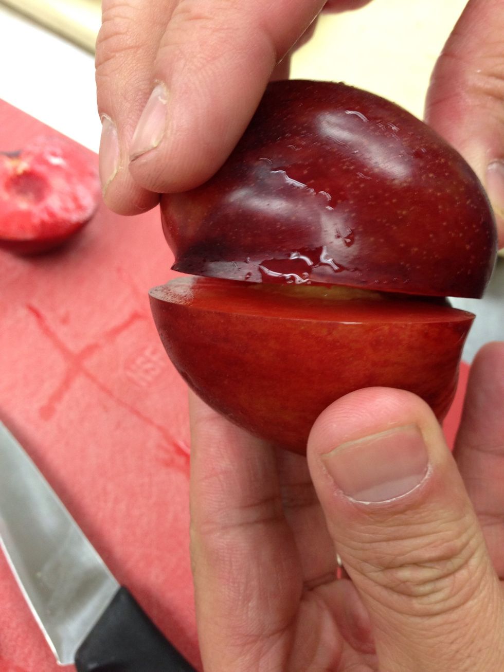 Give a twist and pull apart.