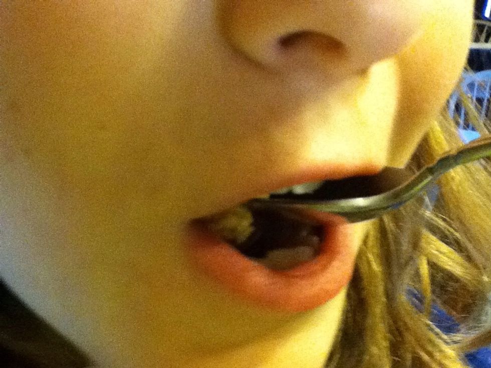 Give her a bite...wait for it...wait for it...