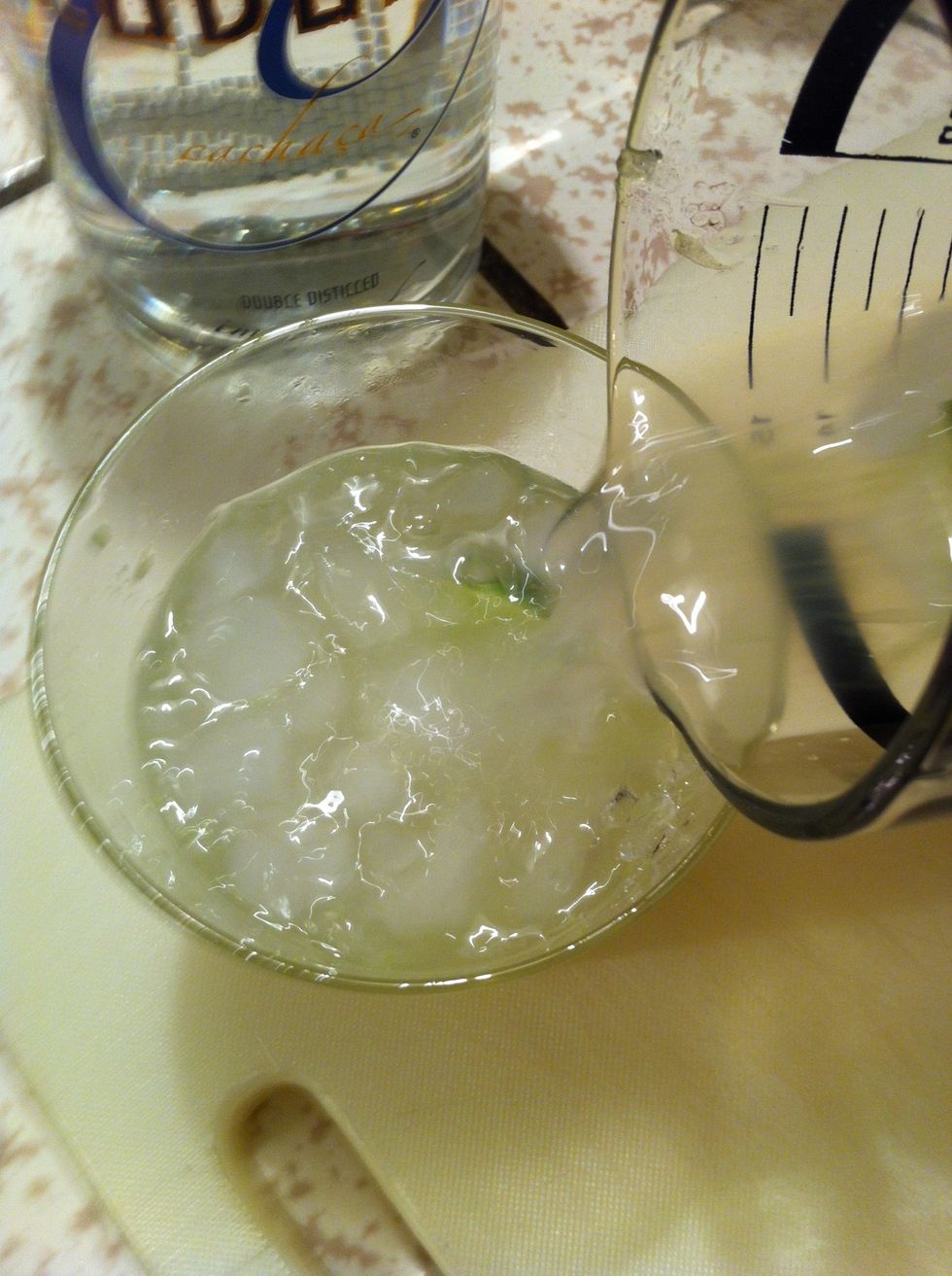 Give it a a little shake to mix everything and pour back into your glass.