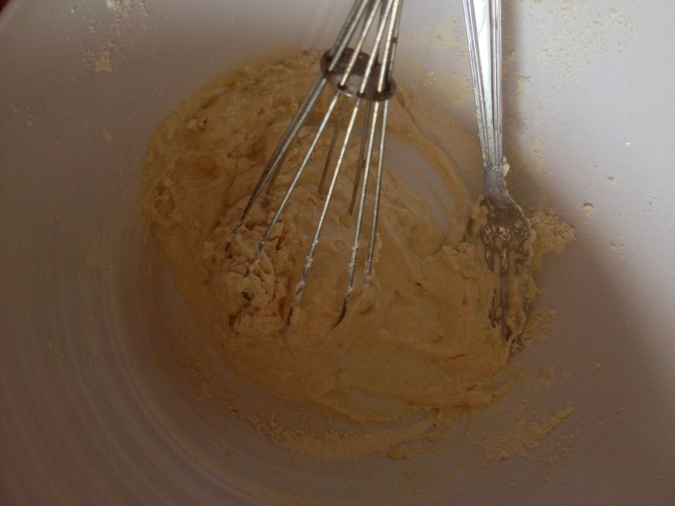 Give it a bit of a mix with a whisk...