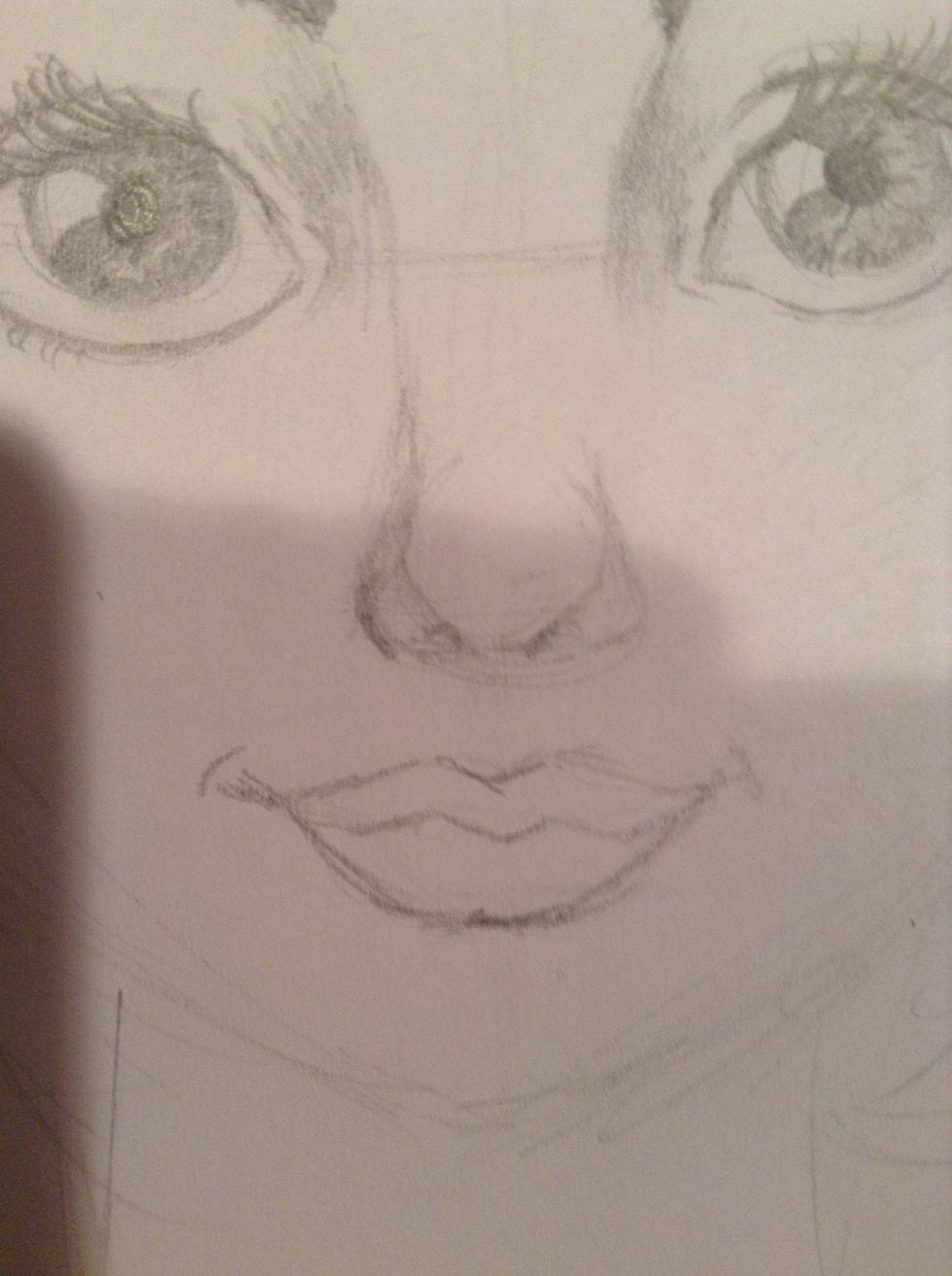 Give shape to the lips.