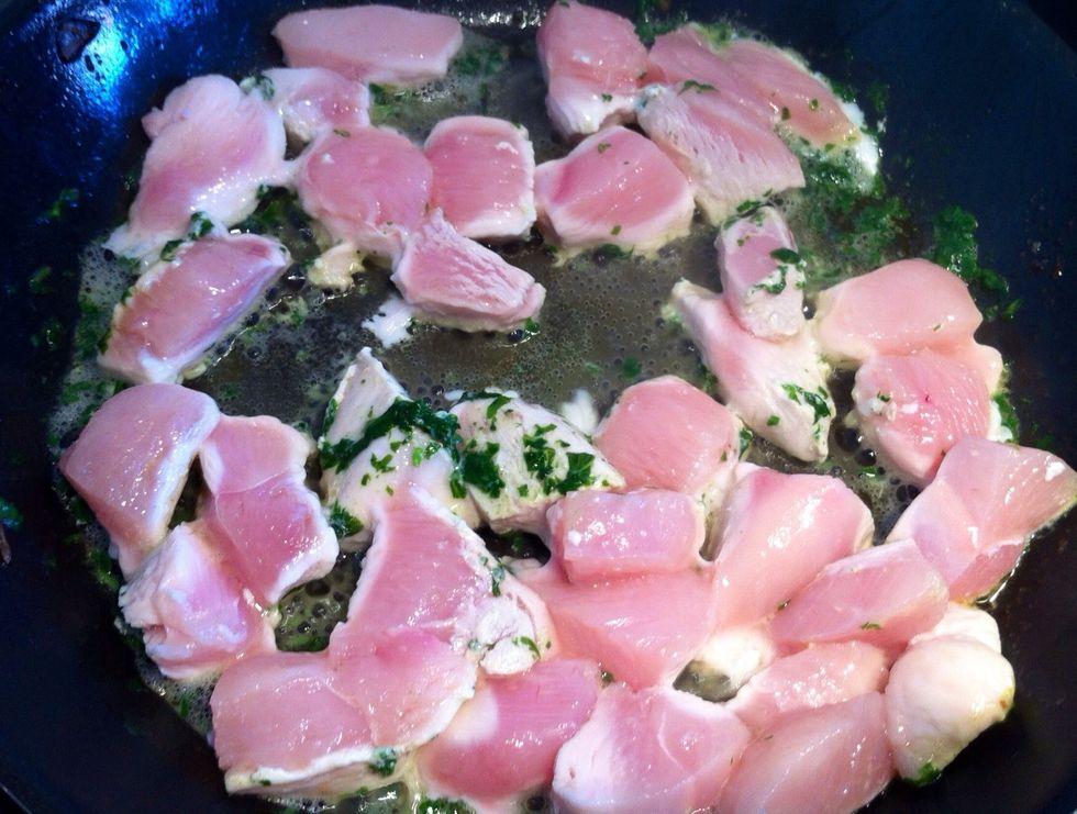 Give the chicken a good cookin. Salt and pepper.