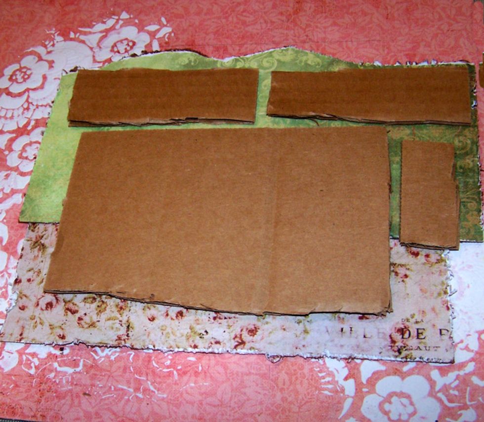 Give the photo dimension by adding pieces of cardboard to back of matting.
