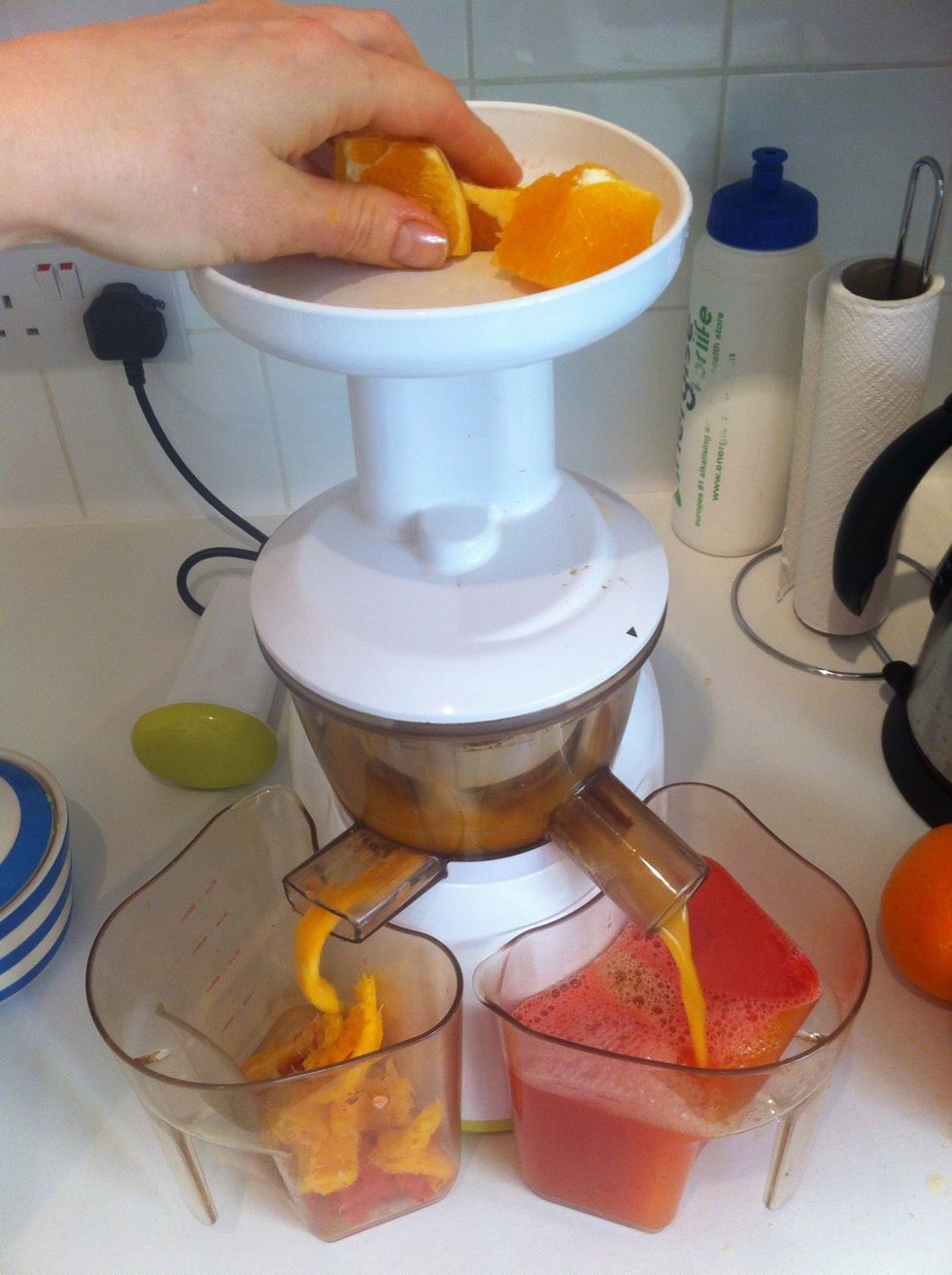 Give the stuff a helping hand to go down the shoot!