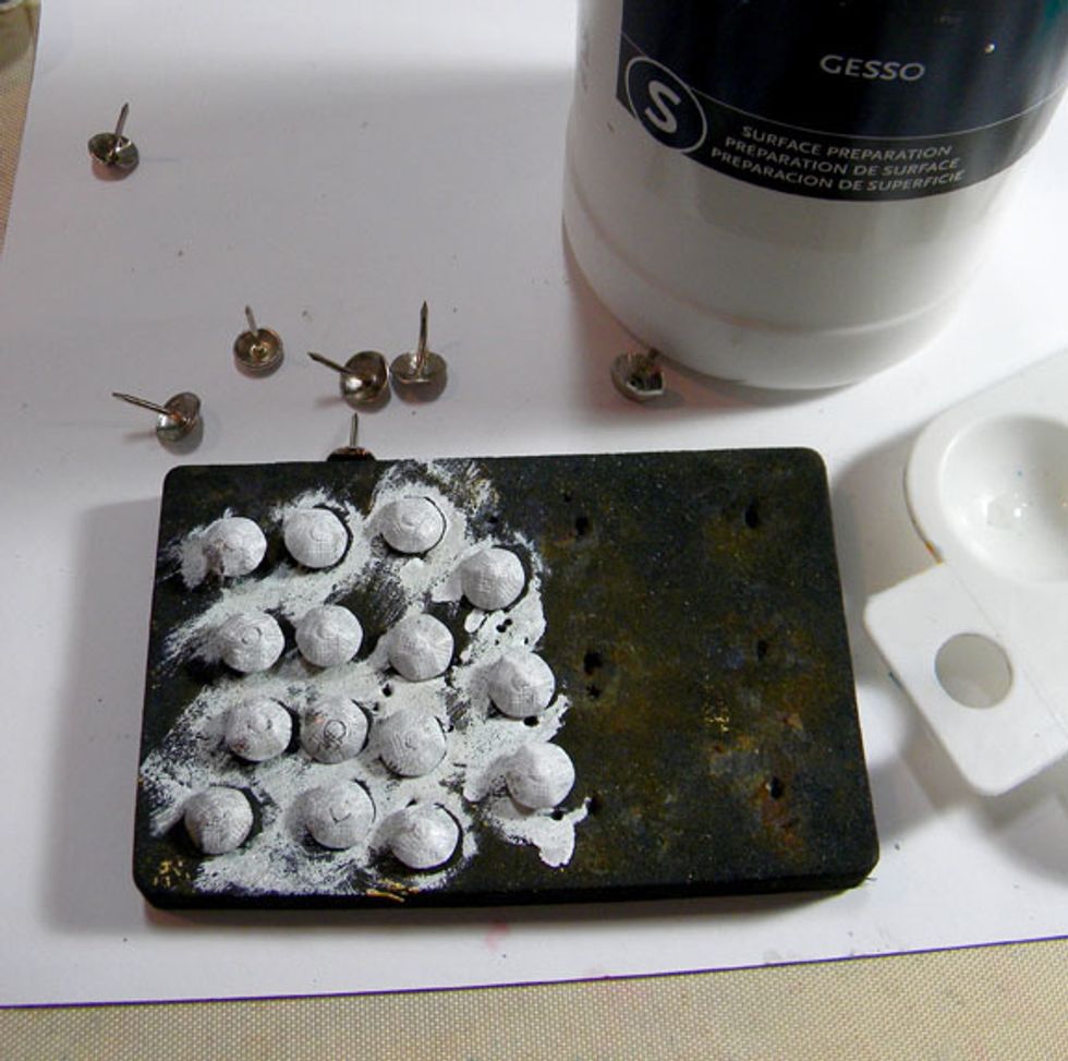 Give them a good thick coat of gesso.