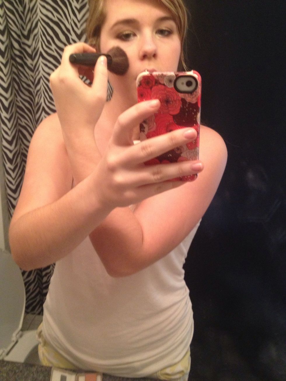 Give yourself cheekbones by pulling up and out