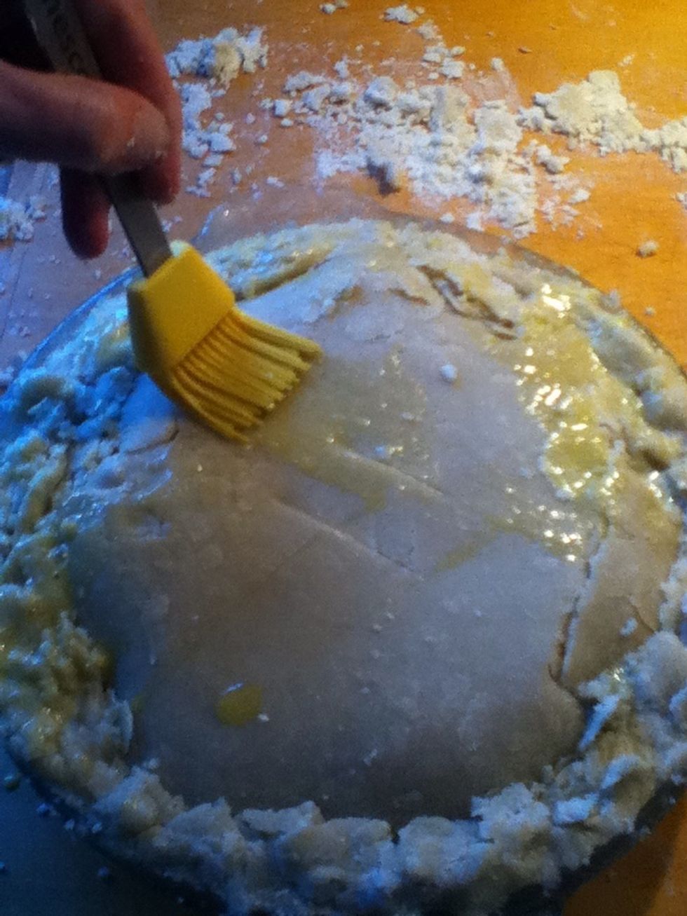 Glasea la tarta con huevo