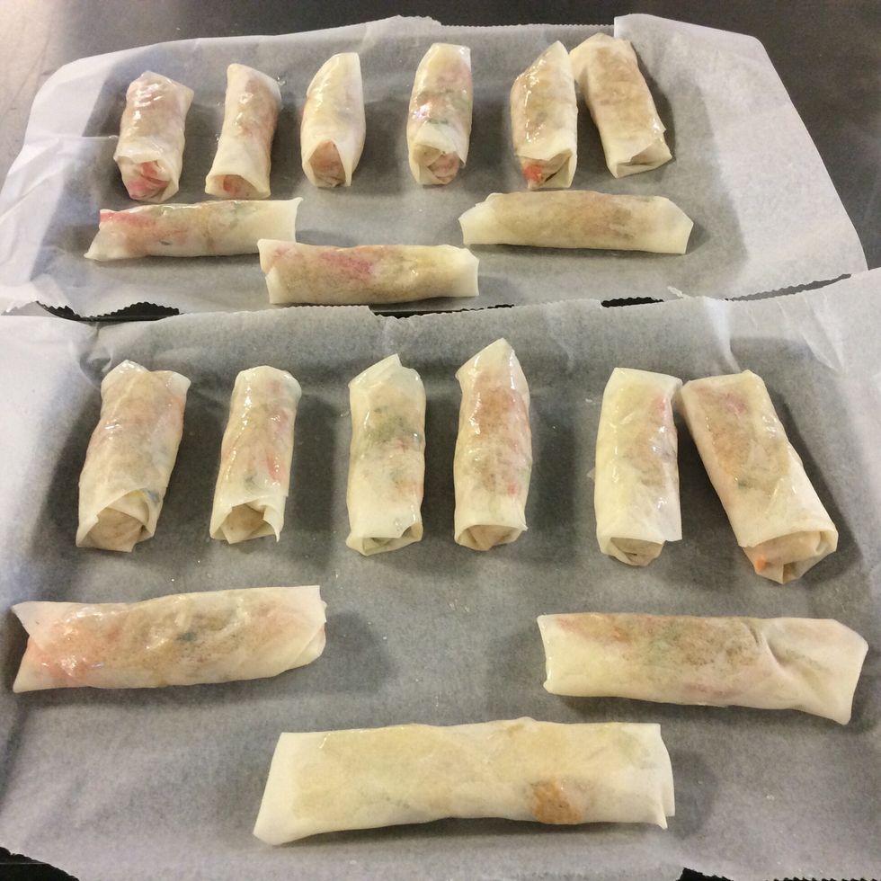 Glaze with oil or egg yolks