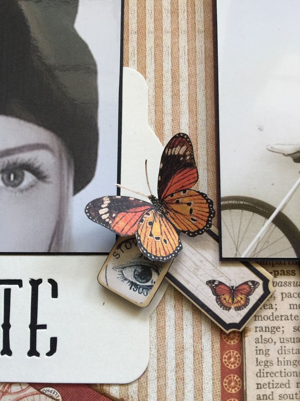 Glue a butterfly.