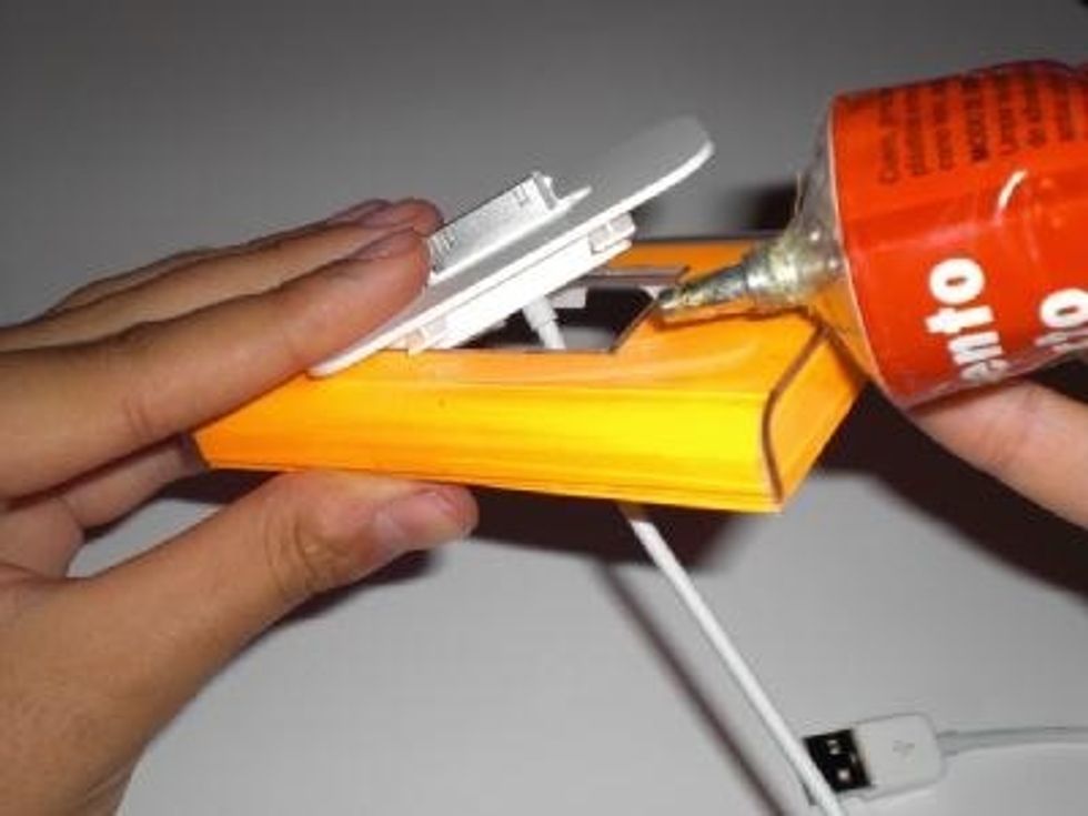 Glue both parts with some strong glue. Make sure the glue does not come out or it'll be ugly ;)