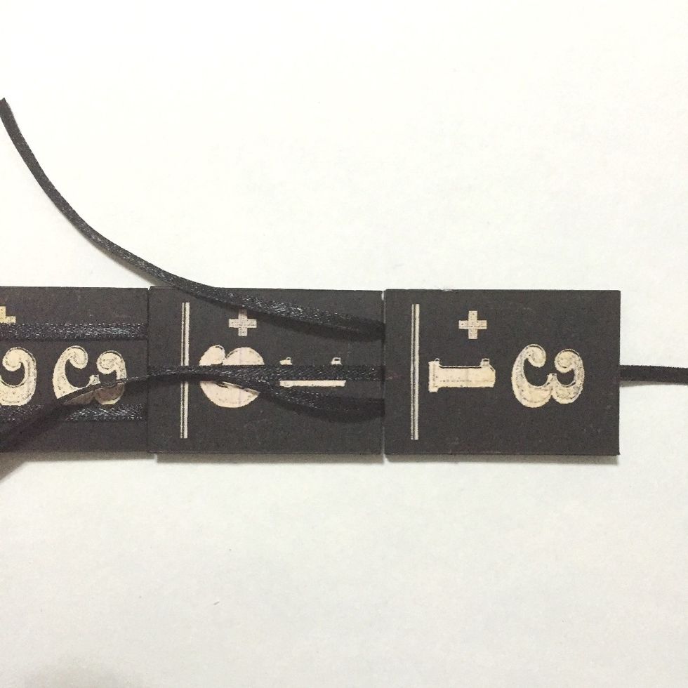 Glue down the 10th number block as shown...