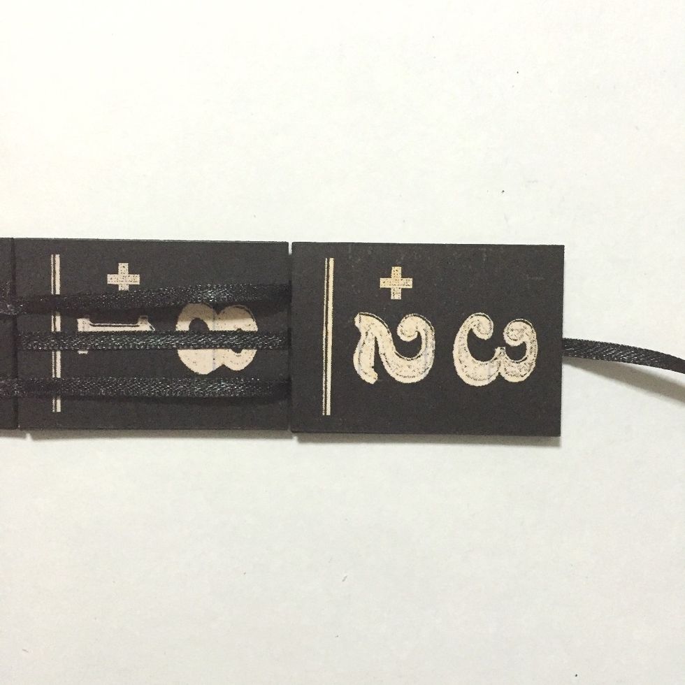Glue down the 6th number block onto the 5th number block as shown...
