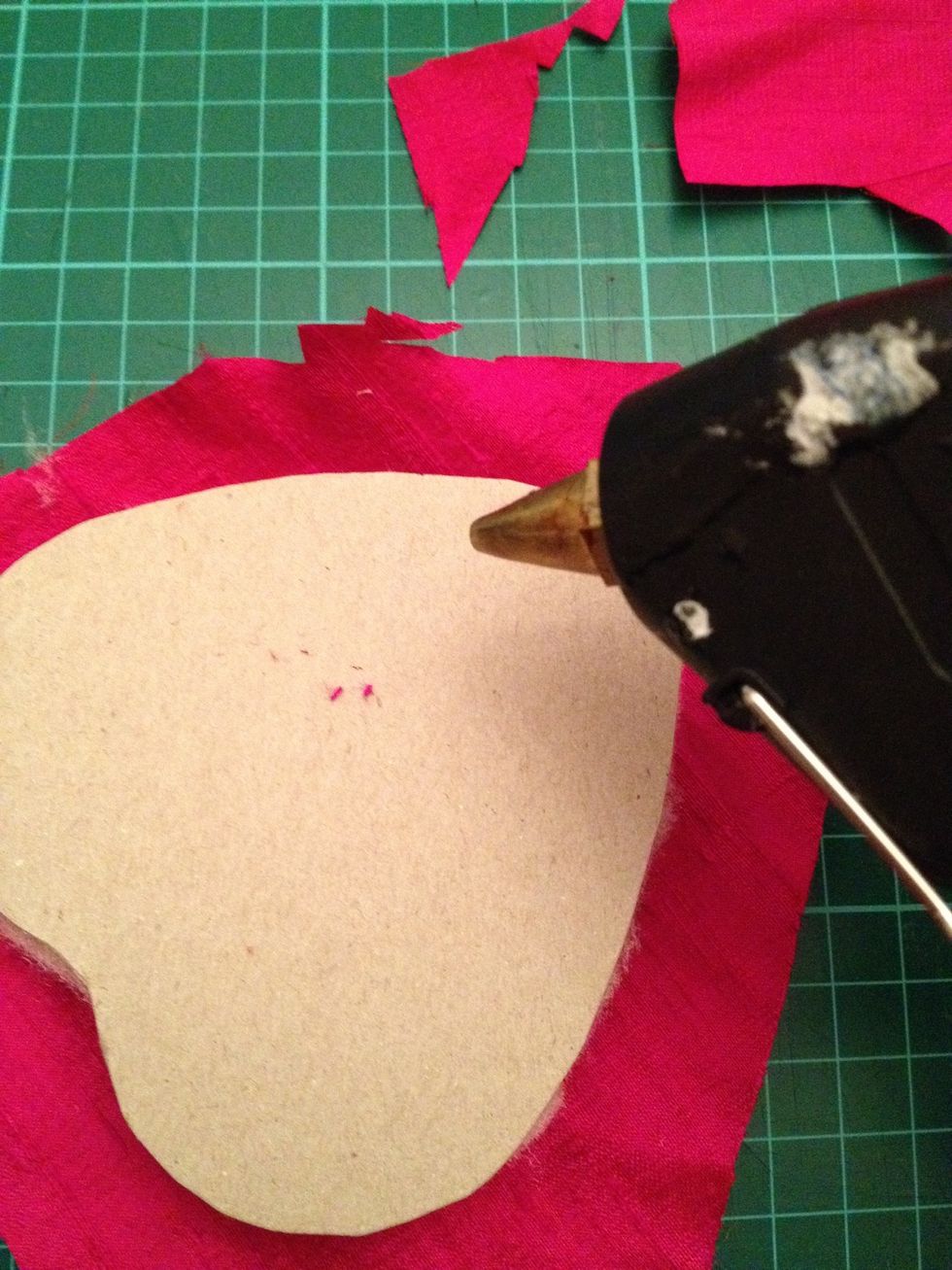 Glue either side to get a good shape and then continue round