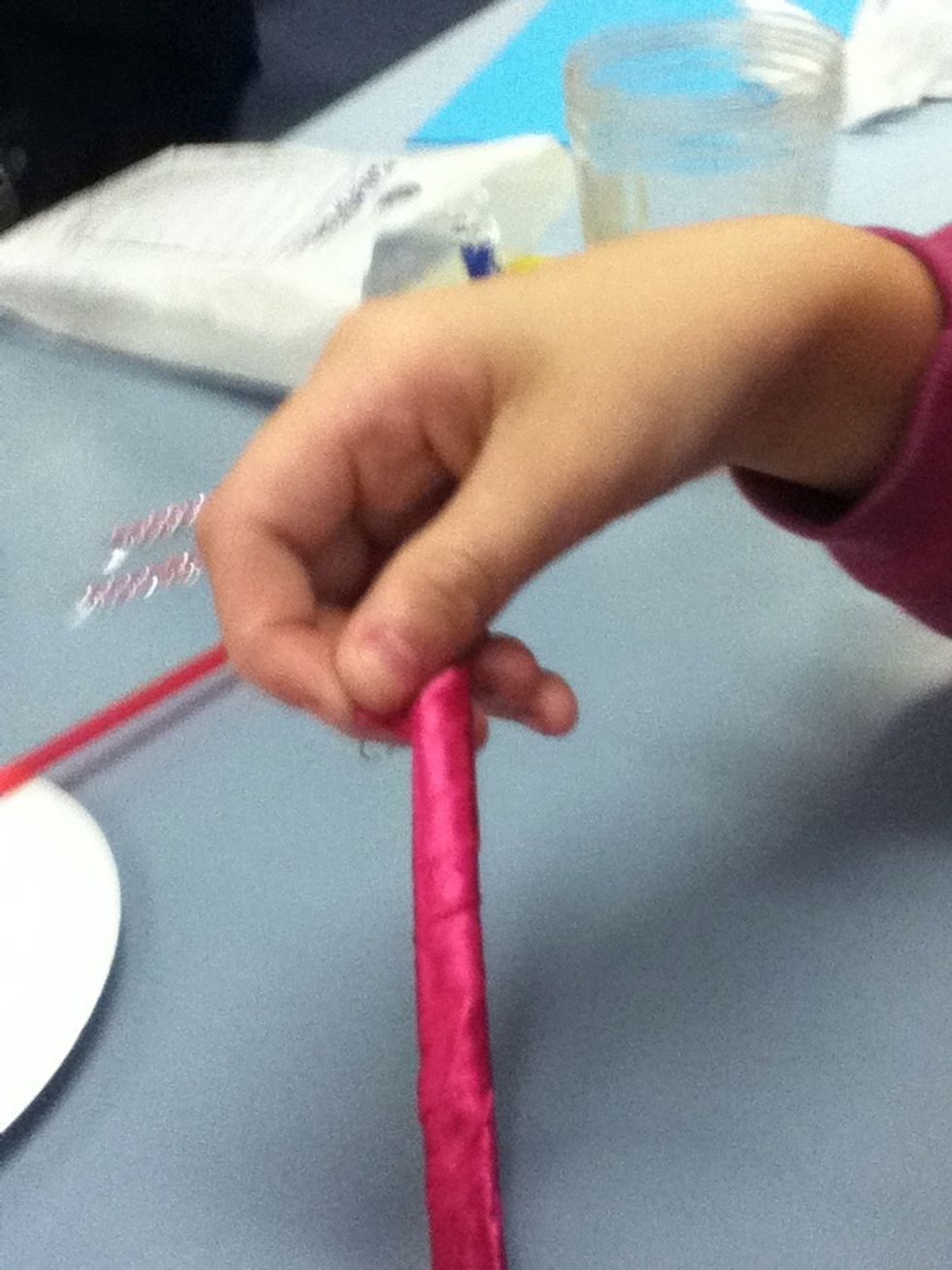 Glue end and place another paper clip. Remove when dry