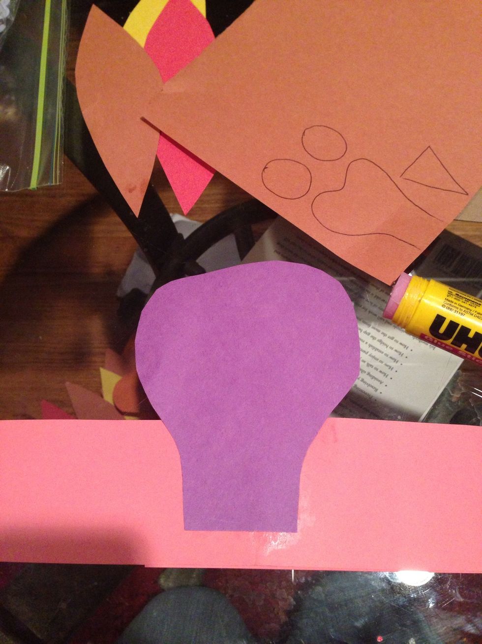 Glue head on the front part