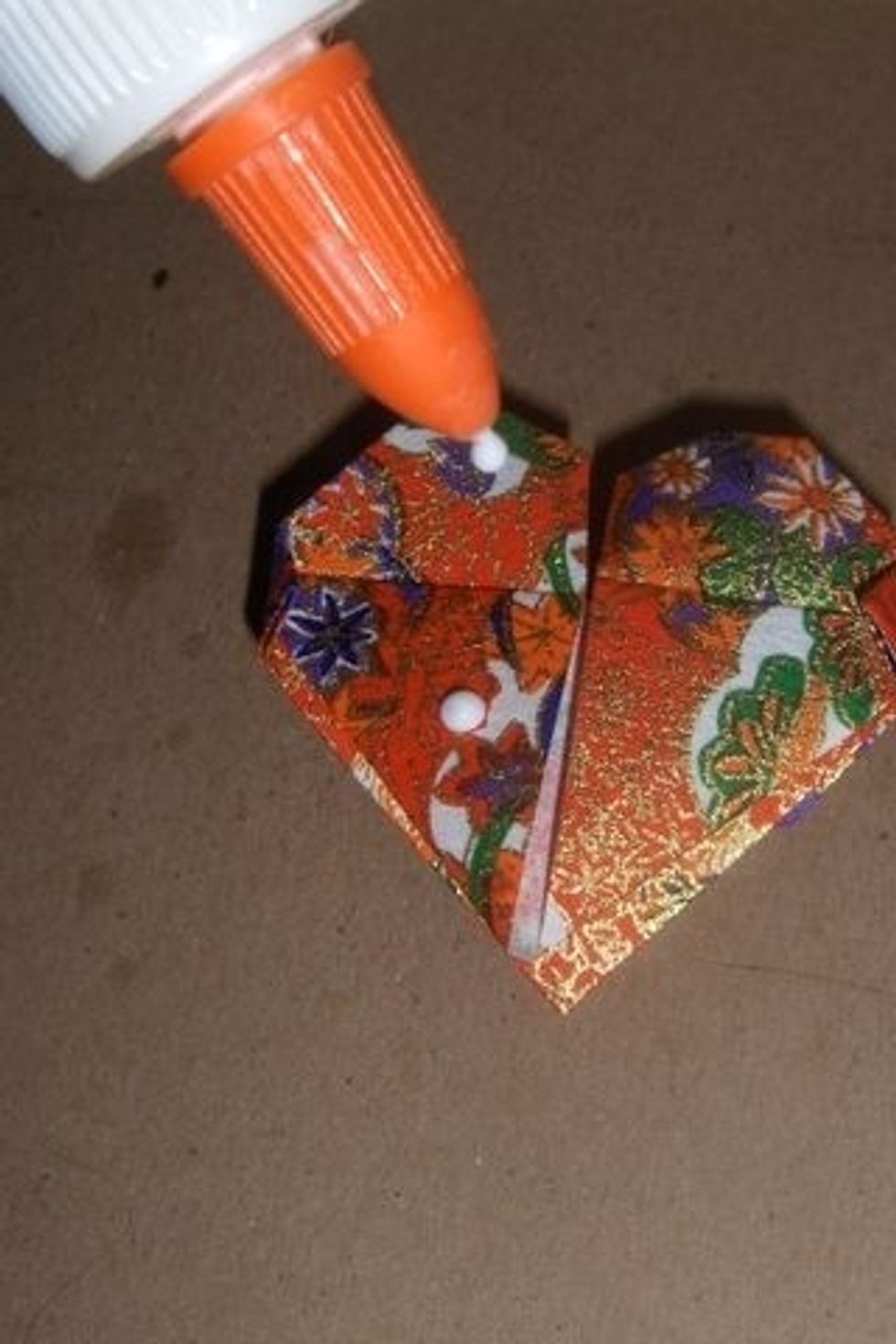 Glue hearts to front of card.