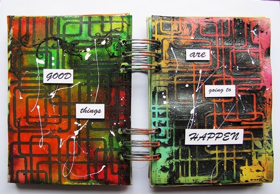 Glue it on the pages. It's finished. Thank you for stopping by. For more please visit Art Anthology blog.