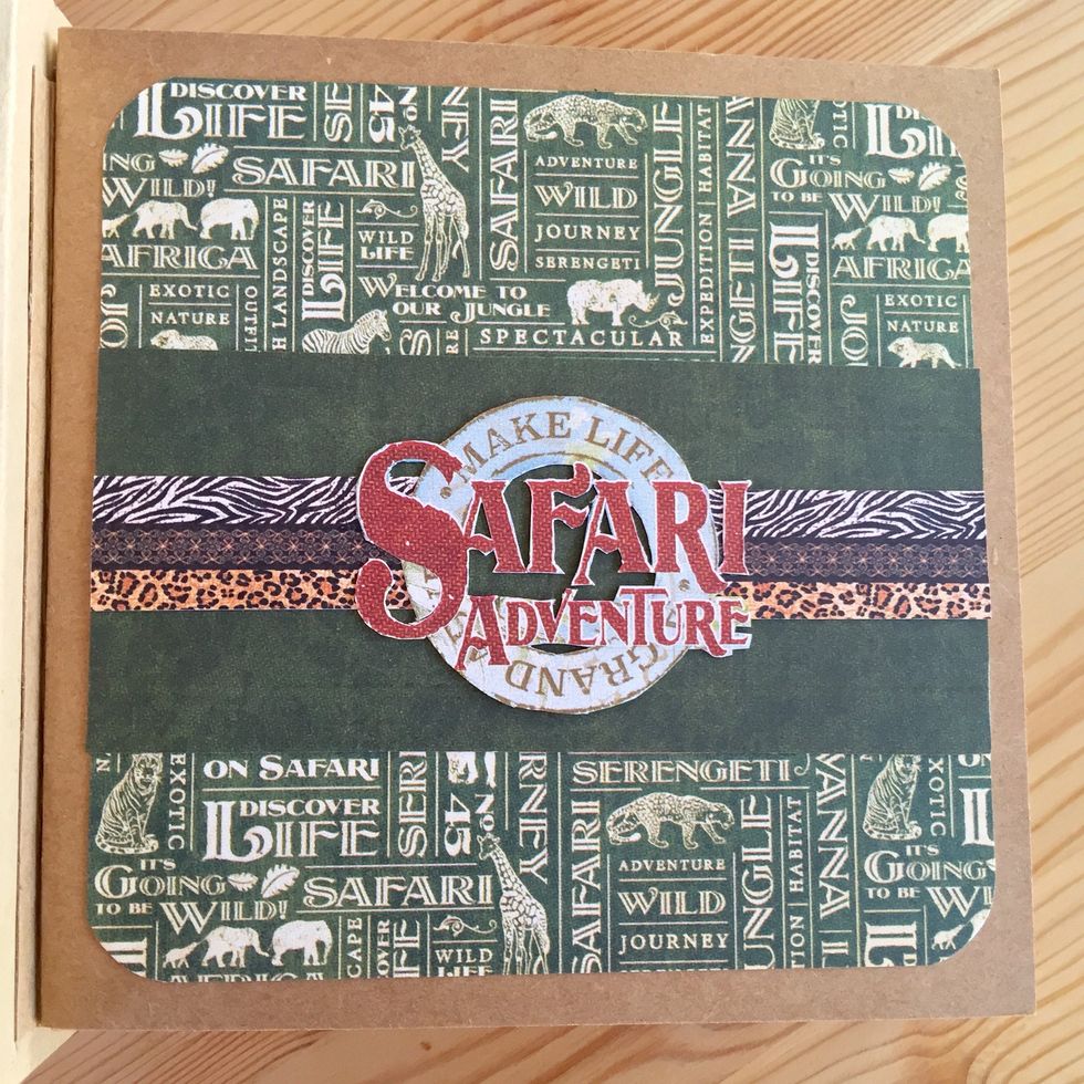 Glue on a green band and then on the piece os paper.