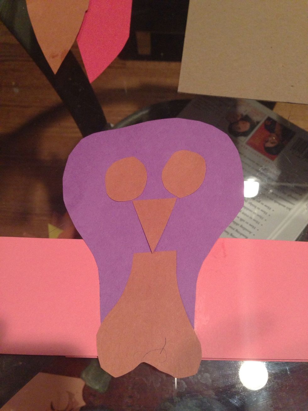 Glue on nose, eyes, gobbler