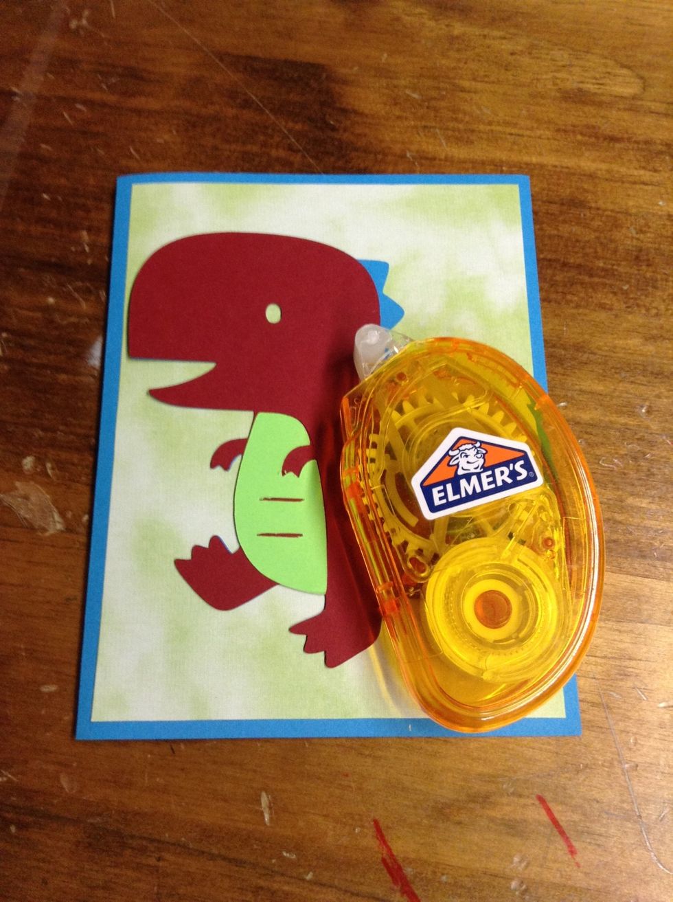 Glue on your dinosaur image