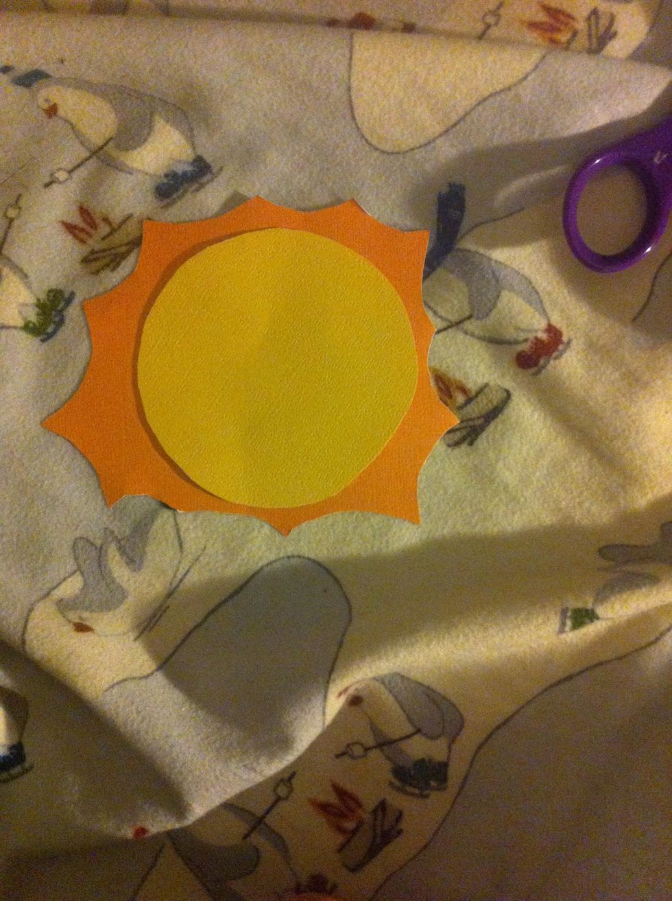 Glue or tape together.