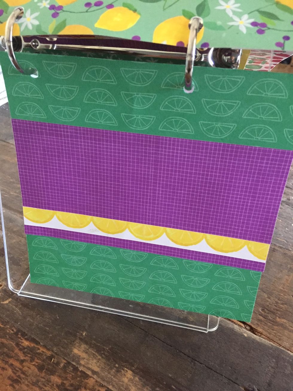Glue paper as shown.  Add zip strip.